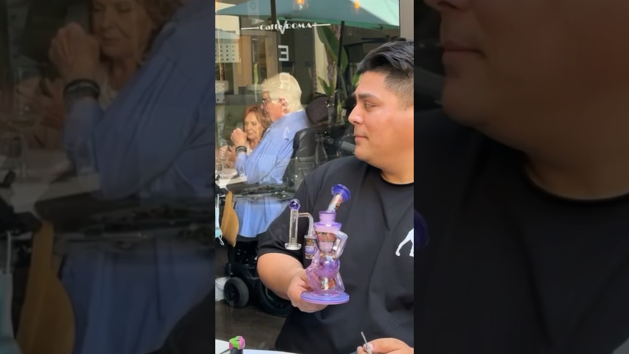 This restaurant in Beverly Hills let us dab 😳 #BeverlyHills #420 #Dabs