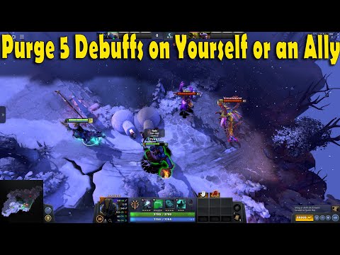 Purge 5 Debuffs on yourself or an ally - Dota 2 Week 3 Quest Guide (Aghanim's Labyrinth Battle Pass)