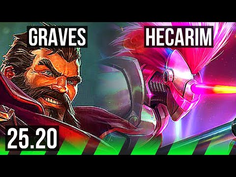 GRAVES vs HECARIM (JGL) | 15/1/8, Legendary | KR Master | 25.20