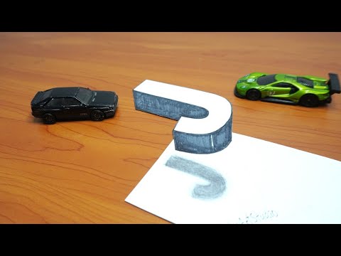 How to Draw 3D Floating Letter J on Paper | Easy 3D Trick Art for Beginners