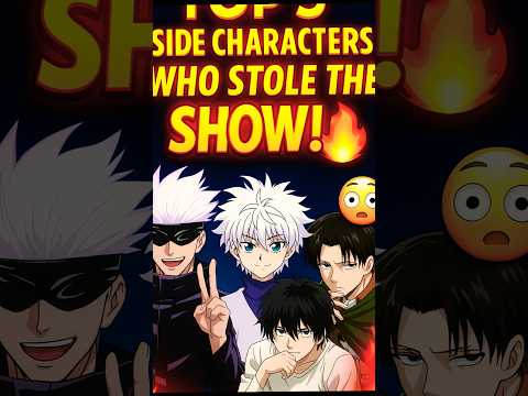 Top 5 Side Characters Who Stole the Whole Anime! 🔥 (Not the Main Hero!) #shorts #anime
