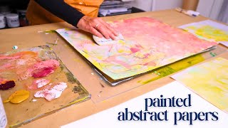 How To Create Pretty Abstract Mixed Media Papers Quickly!