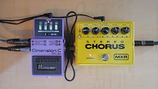 Video thumbnail for MXR Stereo Chorus vs. Boss DC-2w Dimension C Waza Craft (in Stereo) by Made by Miike