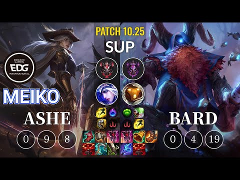EDG Meiko Ashe vs Bard Sup - KR Patch 10.25