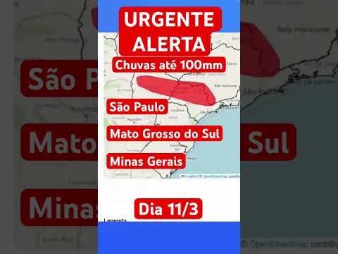#urgente #alerta #chuvas #saopaulo #minasgerais #matogrossodosul #brasil