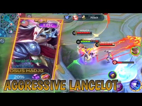 20 Kills Lancelot Super Aggressive Gameplay | Mobile Legends