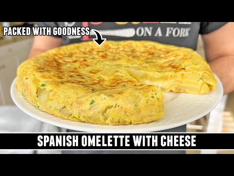 CLASSIC Spanish Omelette with Cheese | Tortilla de Patatas con Queso