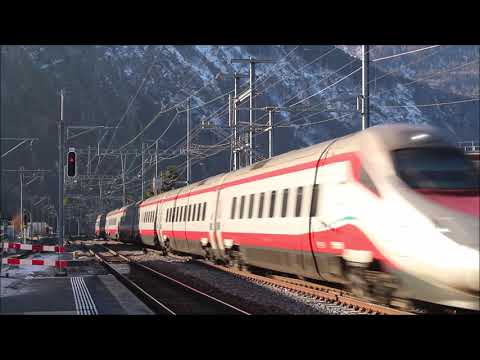 Vevey - Martigny: ETR610 Trenitalia change sur la Voie 2