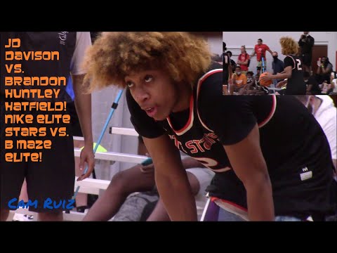 JD DAVISON vs. BRANDON HUNTLEY HATFIELD! Nike Elite Stars vs. B Maze Elite!
