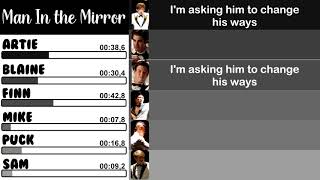 Glee - Man in the Mirror | Line Distribution + Lyrics