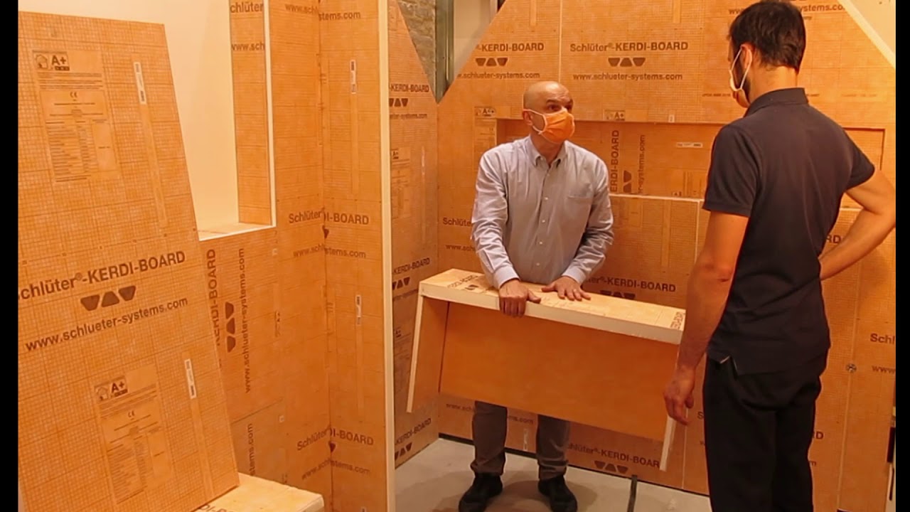 Come realizzare una seduta all'interno di una doccia con Schlüter®-KERDI-BOARD