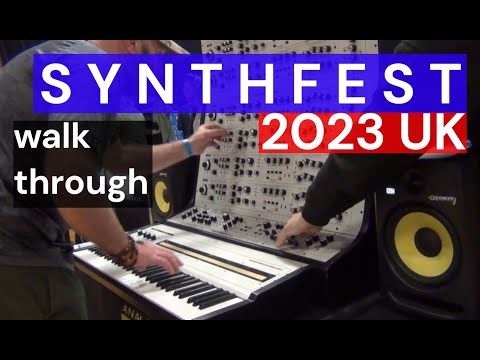 Synthfest 2023 UK walk through Moog, Korg, Analogue Solutions, Sequential, Oberheim, Nystrom
