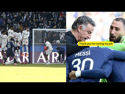 Messi's 95th minute STUNNING free-kick goal that save PSG Manger's job👀