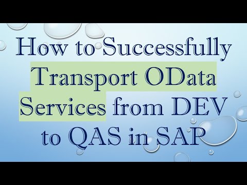 How to Successfully Transport OData Services from DEV to QAS in SAP