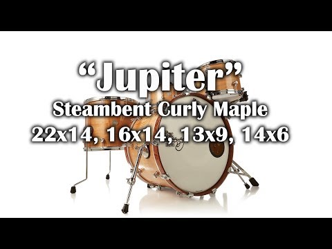 Doc Sweeney Drums "Jupiter" Steam Bent Curly Maple Drum Set