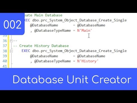 002 Database Unit Creator Sql Master Data Management