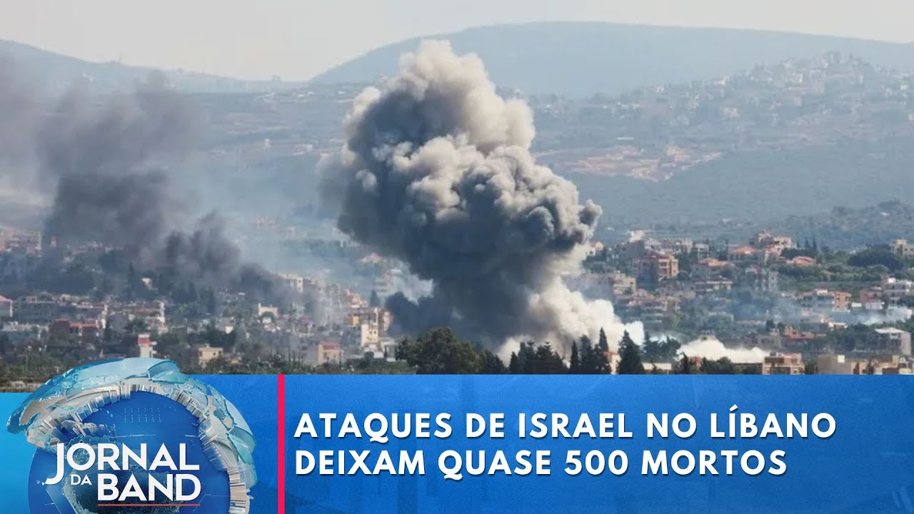 Ataques de Israel no sul do Líbano deixam quase 500 mortos | Jornal da Band