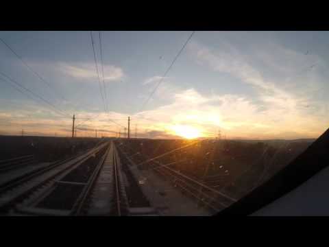 Führerstandsmitfahrt Leipzig - Erfurt VDE 8.2 Hochgeschwindigkeitsstrecke (tlw. Timelapse) [HD]