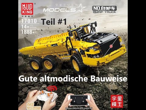 Gute altmodische Bauweise: Mould King 17010 - Dump Truck / Aufbauvideo Teil 1 / 1888 Teile