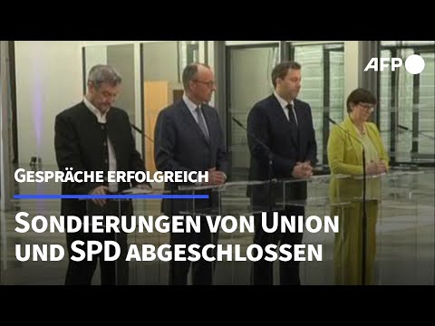 Sondierungen von Union und SPD erfolgreich abgeschlossen | AFP