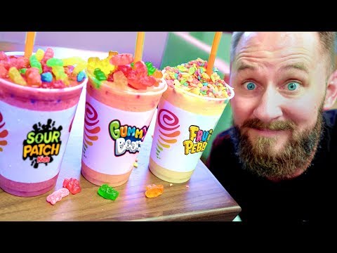 Trying 'Candy Smoothies' From The Jamba Juice Secret Hidden Menu! Video