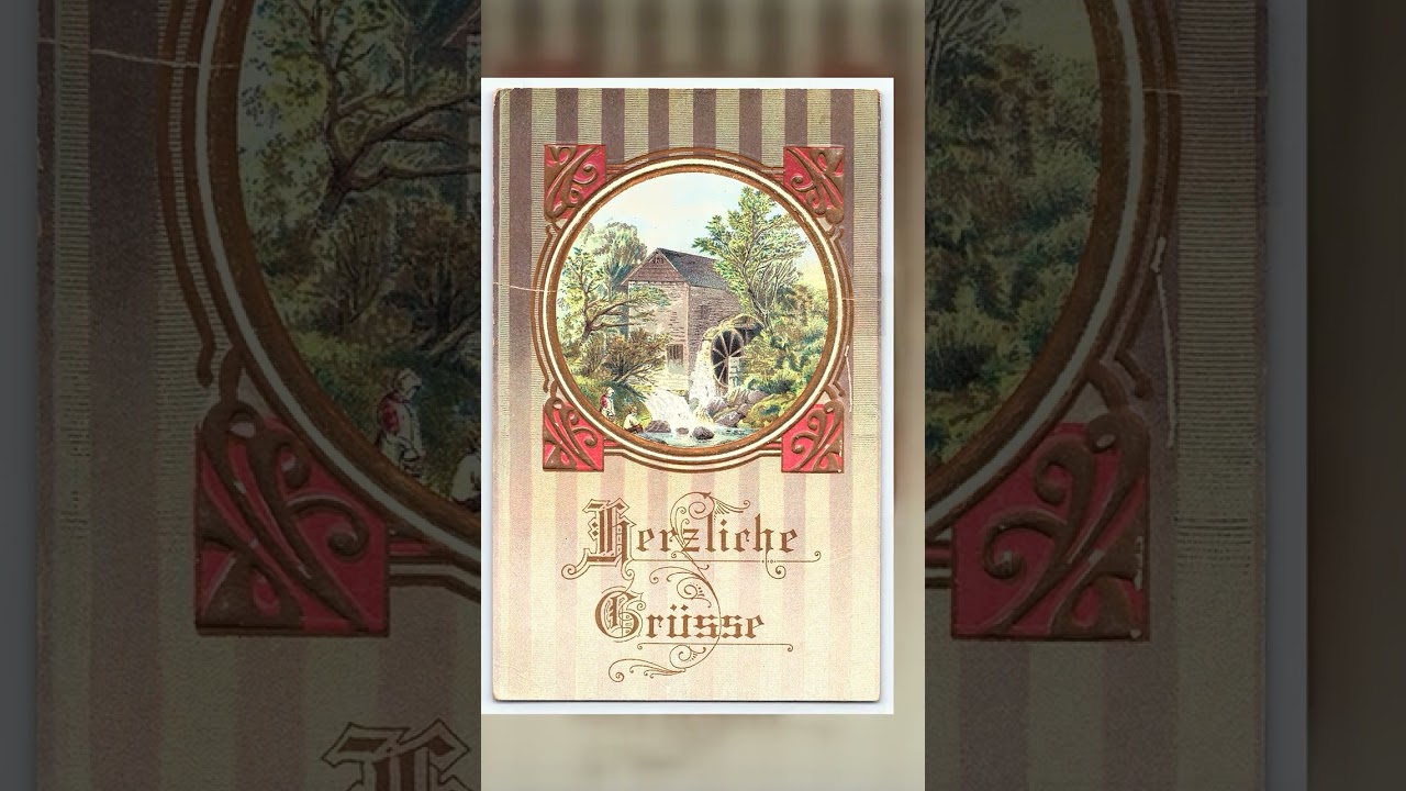 Herzliche Grüsse, Divided Back Postcard, Parkston SD, 1913 Video