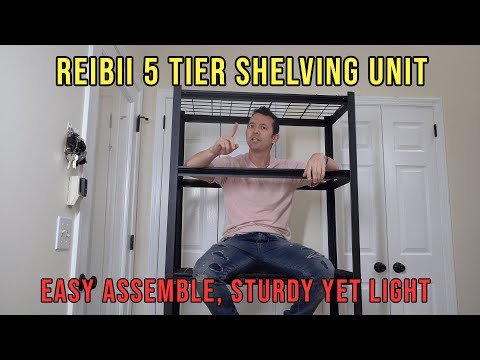 Reibii 5 Tier Shelving Unit Review - Light Weight But VERY Sturdy