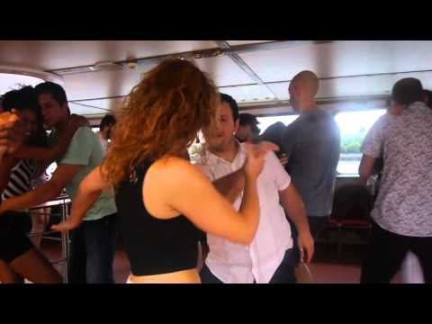 Brazilian Zouk Social Dancing Jacek & Dominika, Zouk Mania River Thames Party, London UK, July 2014