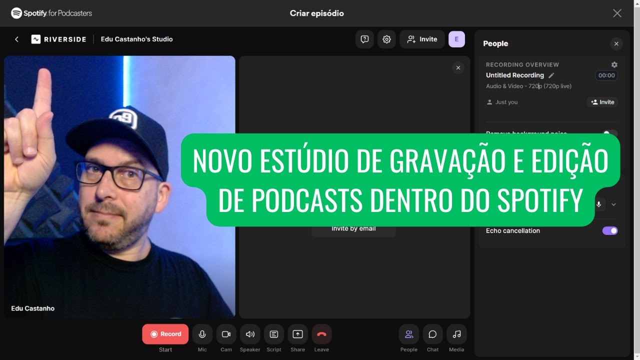 Spotify lança Estúdio de Gravação e Edição de Podcast em parceria com a Riverside