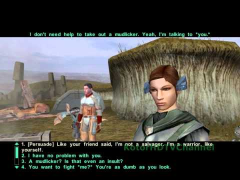 Kotor 2 TSL RCM 1.7 Walkthrough part 22 - Dantooine Plains ( Light Side Female )