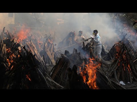 Makeshift Indian funeral pyres reminiscent of 'horror movie' scenes