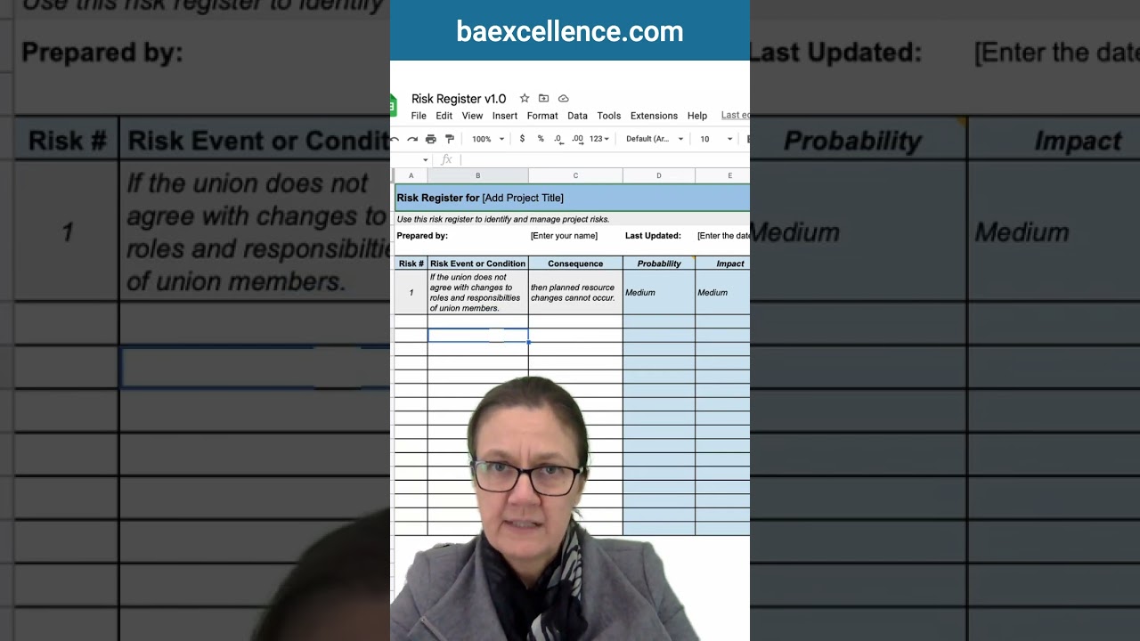 How to Manage Project Risks | Overview of a Risk Register Template