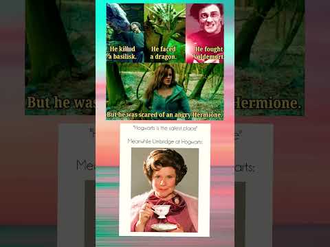 Harry Potter Bravest Moments vs Terrified of Angry Hermione 🤯 Funniest Golden Trio Memes #shorts #yt
