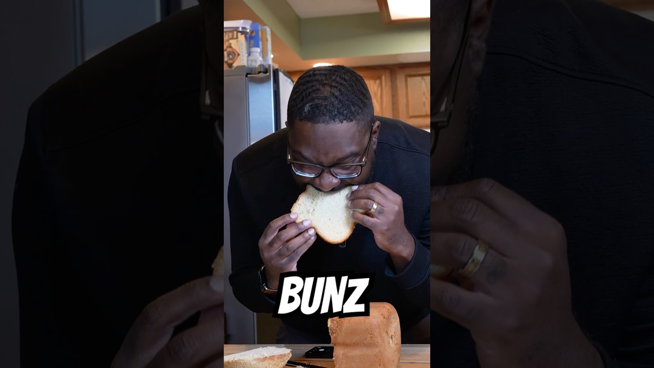 I got between those buns! 😬 Bread from scratch. Bread Maker Review! #foodreview #foodie #recipe