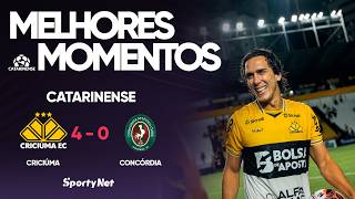 CRICIÚMA GOLEIA O CONCÓRDIA POR 4 A 0 E AVANÇA NA TAÇA ACESC! – Melhores Momentos