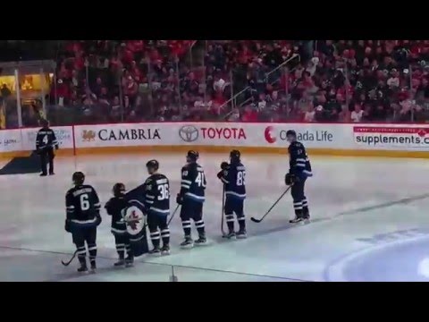 Winnipeg Jets vs Montreal Canadiens Intro MTS Centre 2016