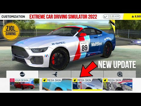 😍Ford Mustang NEW Update Mega Skin - Extreme Car Driving Simulator 2022 - New Updated Version 6.56.0