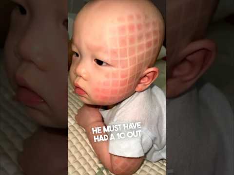 This baby looked completely different after a nap 😳