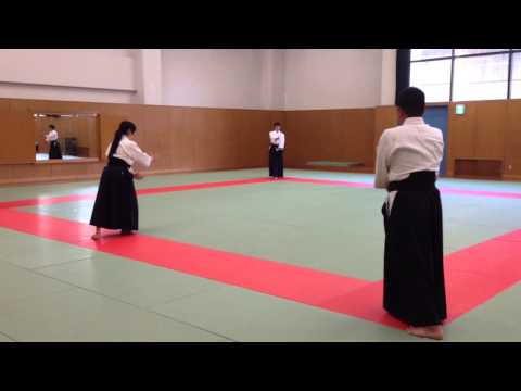 明学 2014年度武道合同演武 合気道部による護身技