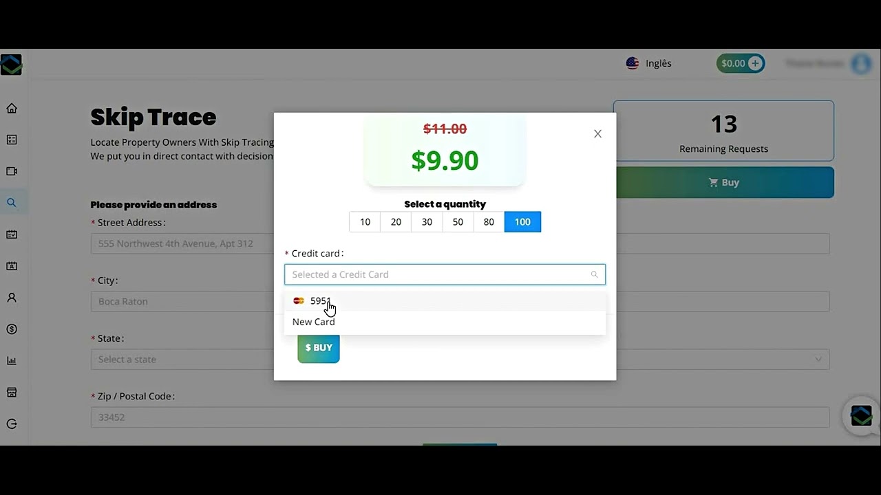 STEP 3 - Managing Skiptrace Access and Wallet