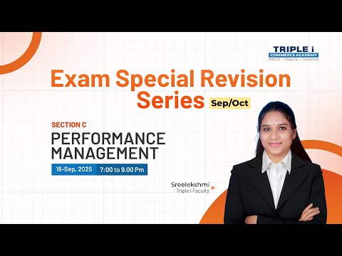 CMA USA | Exam Revision Series - Sep\Oct | Performance Management ( Section C )  | CMA Sreelekshmi
