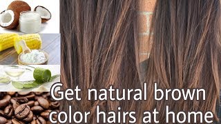 How to get natural brown color hairs with coffe/make brown color dye with coffee at home/100% effec.