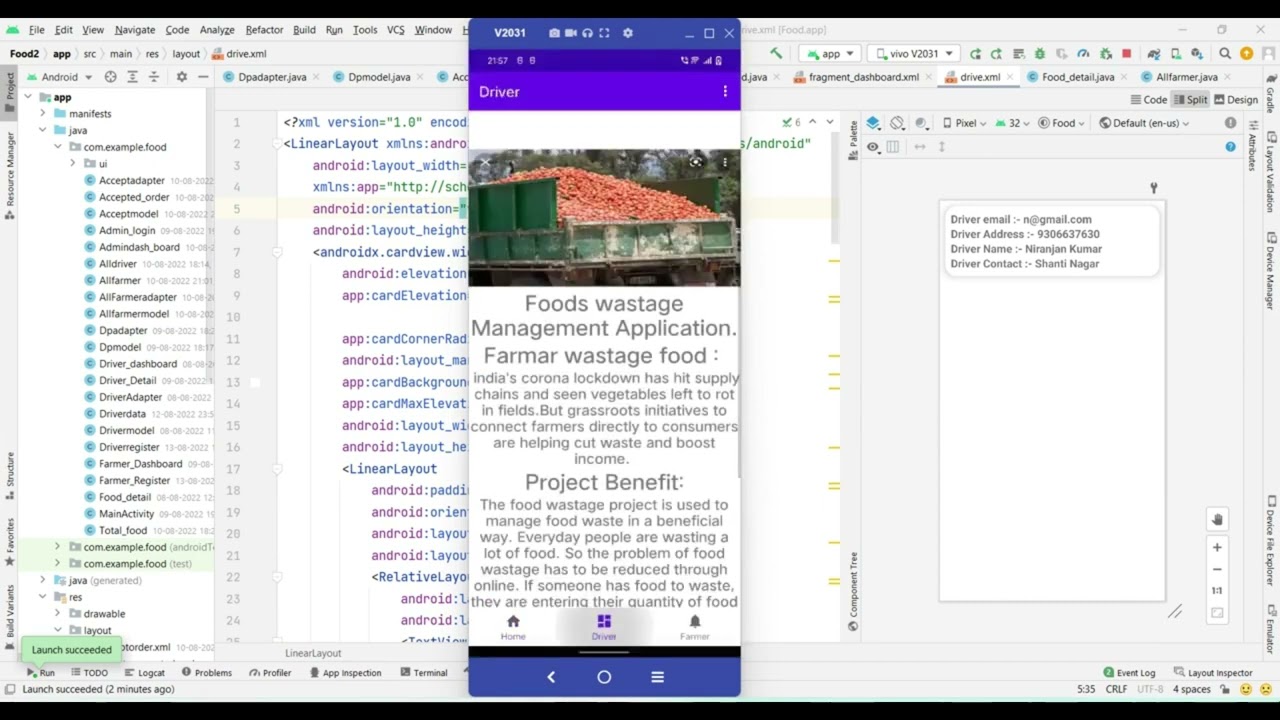 ✅Food wastage Management Application _ food waste reduction using android application source code1