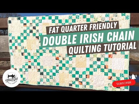 Easy Beginner Quilt Friendly | Fat Quarter Friendly Scrappy Double Irish Chain Quilt