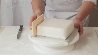 How To Wrap A Square Cake With Fondant