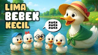 Download lagu Lima Bebek Kecil Pergi Main 🦆 | Berenang dan Berpetualang | Animasi 3D Lucu & Edukatif mp3