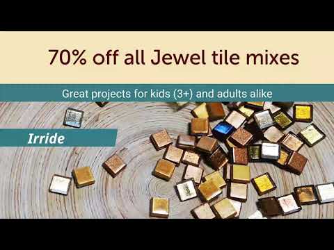 70% off Jewel mosaic tiles, perfect for projects with kids!