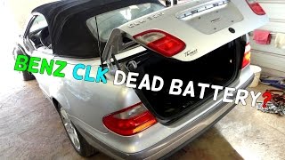 Mercedes W208 CLK How to Open Trunk Dead Battery Jump Start CLK200 CLK230 CLK320 CLK430