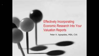 Effectively Incorporating Economic Research Into Your Valuation Reports