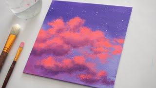 How to Paint Dreamy Clouds | Acrylic Painting | Easy Painting Step by Step for Beginners